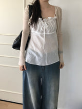 Lua see-through V-neck cardigan (5 colors)