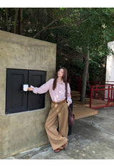 Super Pintuck Wide Cotton Pants