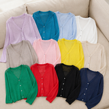 [Linen Cardigan☀️] シースルー カーディガン、キューブ サマー カーディガン(12 colors)