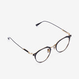 Knouun Round titanium glasses CODE. 104. B Black N Gold
