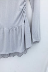 シフォンフリルラインドレス