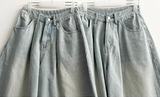 Meli Pintuck Denim Bermuda Shorts [Short & Long Selection*]