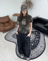 Leen86カモクロップドTシャツ
