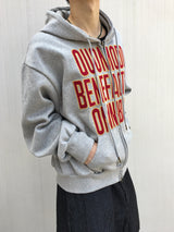 Groovy Fingerhole Patch Crop Hoodie 3C