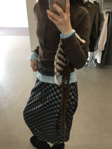 Mellow Chiffon Checkered Skirt (2 Colors)