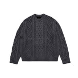 24FW ローゲージケーブルニット チャコール