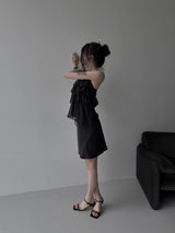 satin slip midi skirt (2color)