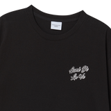 25SS OUTLINE SCRIPT LOGO SHORT SLEEVE T-SHIRT BLACK