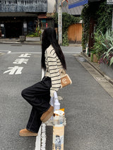 Clang wool striped cardigan