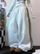 TRACK WIDE TAPING BALLOON LONG PANTS 💙🖤🤍3COLOR