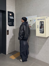 デニム斜めカーゴパンツ
