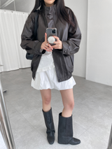 soft leather jumper