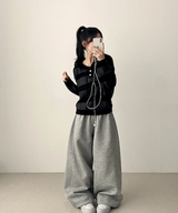 Beaded Dangara Snap Knit Hooded