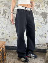[Unisex] アンダーカッティングブーツカットパンツ