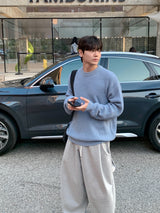 Heavy pintuck snap sweatpants