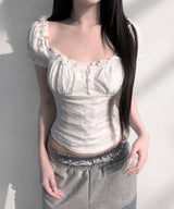 rosy puff blouse (3coors)