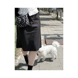 [Black.ver] ミディアムリボンポルカドットフレームバッグ (handmade bag)
