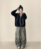 Lead Knee Pin Tuck Hem String Wide Pants