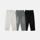 [4SEASON] ベーシックセミワイドデニムパンツ(3color)