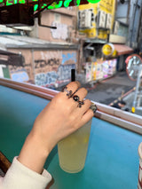 キュービックピアスリング