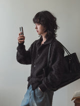 スノーヘアハイネックカーディガン