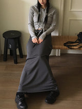 Mutin Jersey Maxi Long Skirt
