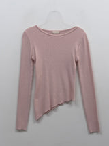 Ruby Unbalanced Ribbed T-shirt