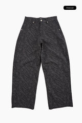 Ghibli pattern cotton wide pants