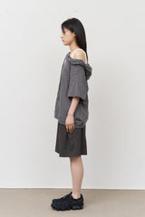 (W) バレン フーデッド トップ