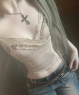 Cowgirl y2k vintage lace top