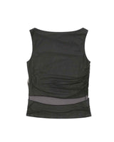 Mesh Layered Sleeveless _ GREY
