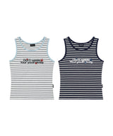 Striped Star Graphic Sleeveless - MELANGE GRAY