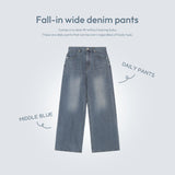 [Repub products] Fall-in Wide Denim Pants