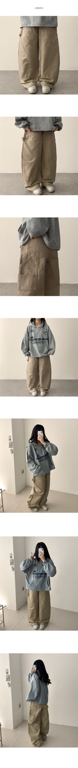 リコリベットポイントカーゴカーペンターコットンパンツ