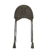 Double Strap Angora Beanie / Stone Brown