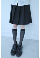 See-through loose knee socks (3color)