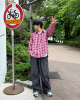 ルークオーバーフィットチェックシャツ