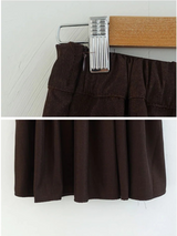 STUD PLEATS MIDI SKIRT (BROWN, BLACK 2COLORS!)