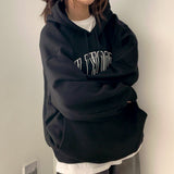 Mulnew lettering oversized napping hoodie