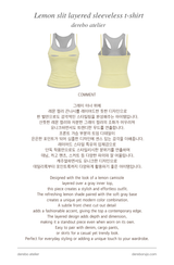 Lemon slit layered sleeveless t-shirt