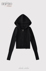 Cozy Knitwear Zip-up Training Set-up (TOP)