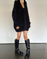5-BUTTON ANGORA OVERSIZED LOOSE CARDIGAN 🖤 UNIQUE WINTER TOP ZIP-UP