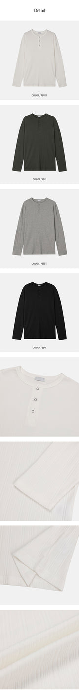[F/W] Golgi button henry neck long sleeves (4color)