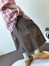 Conti Linen Check Oversized Boxy Shirt 3color