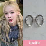ノッティドオーバルリングピアス
