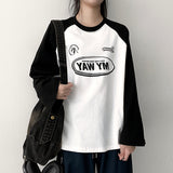 Eファーム カラー ラグランロングスリーブTシャツ