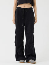 Chin Non-Obi Low-Rise Pants, Black