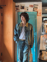French Golden Work Denim Jacket