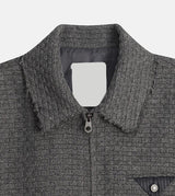 ASCLO Wool Tweed Zip Up Blouson (2color)