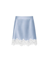 [PRE- FALL] Lumi Lace Satin A-Line Skirt Soft Blue